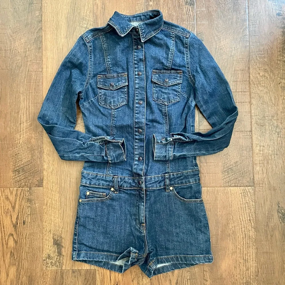 BOOHOO denim romper, size US0/UK4/EU32 - Image 2