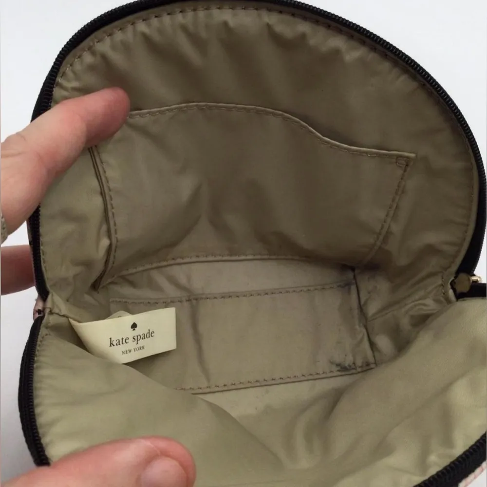 Kate Spade feather print leather cosmetic bag - Image 5