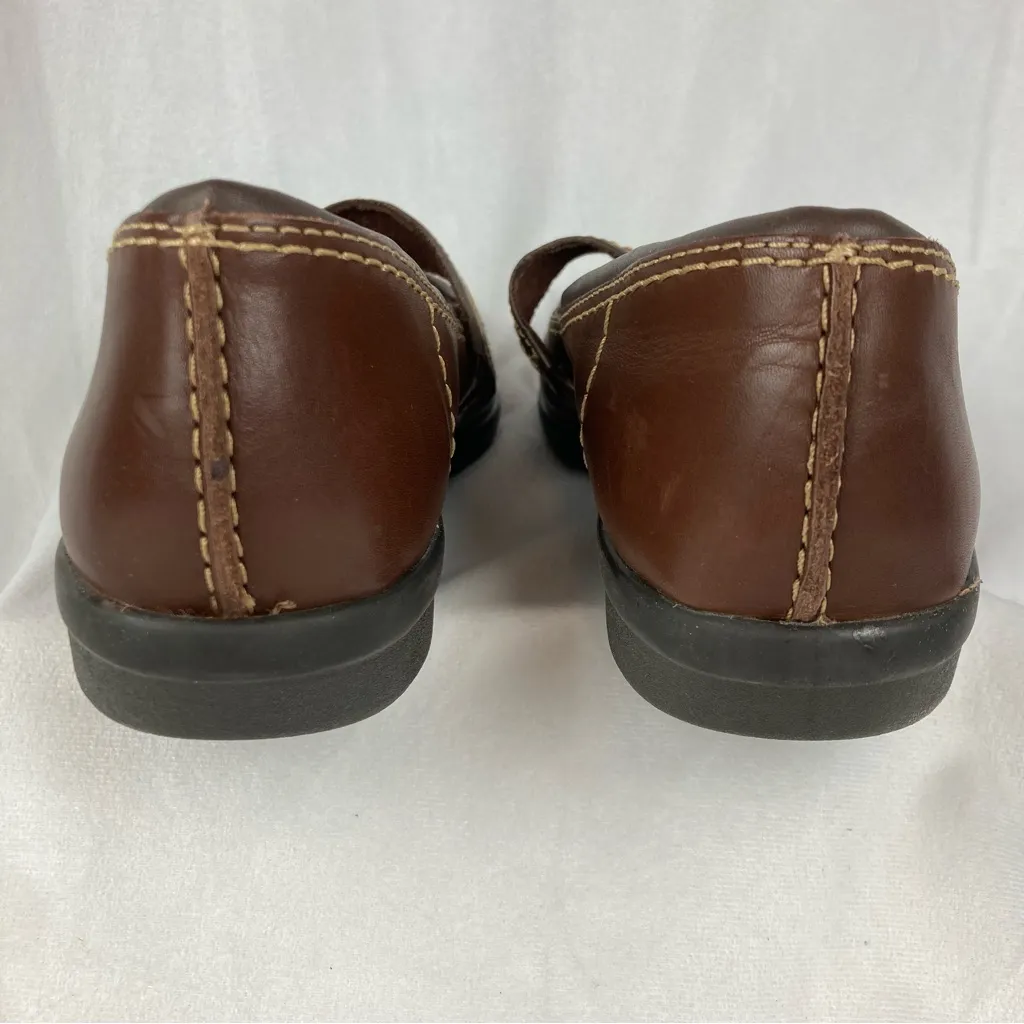 Clarks Collection Women's Hayden Maize Mary Jane Brown Leather Flats Sz 8.5 EUC - Image 6
