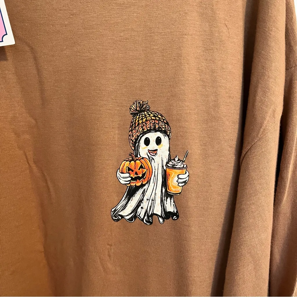 NWT Simply Southern Long Sleeve TShirt Size XL Halloween Ghost Too Cute to Spook - Image 4