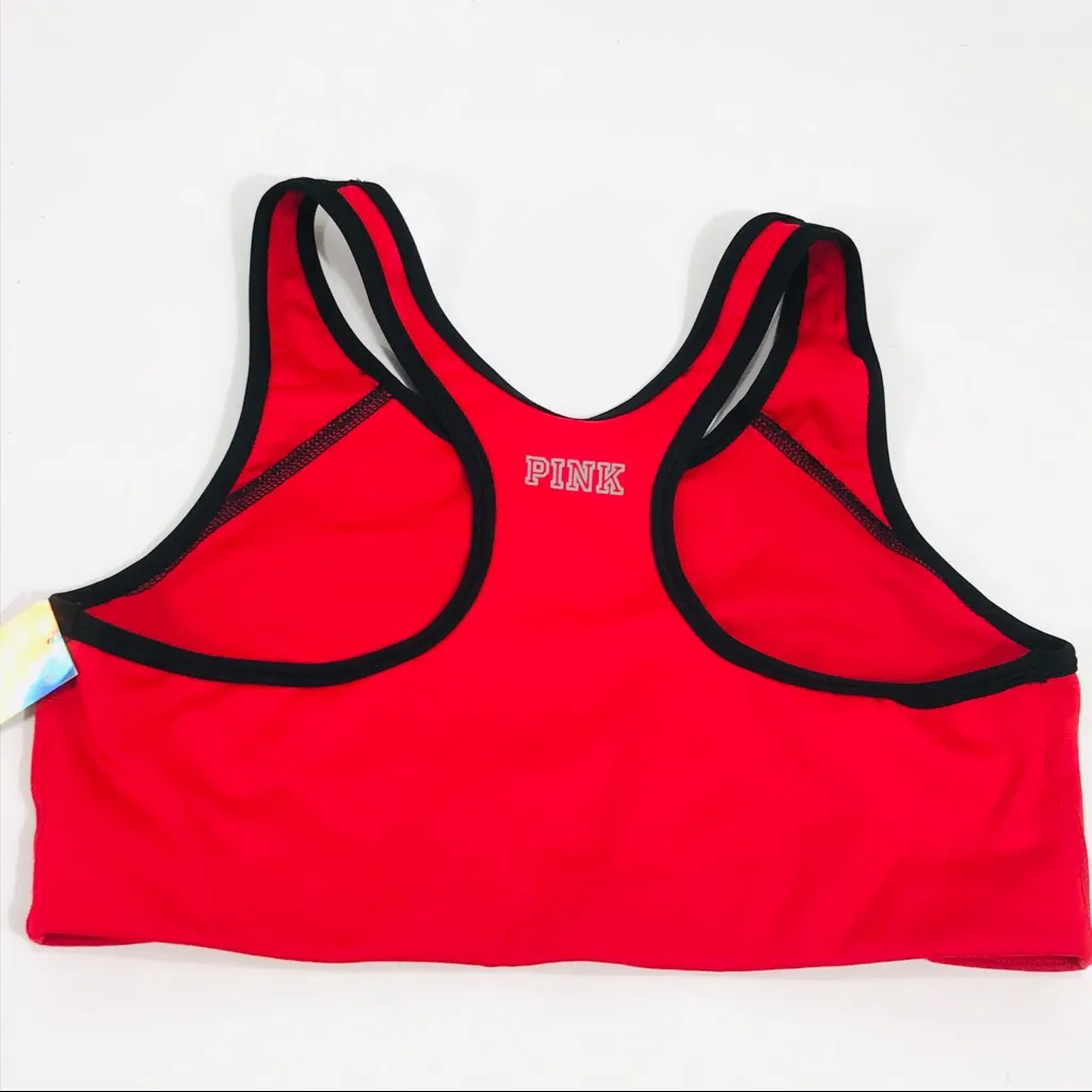 PINK Victoria’s Secret Stars Sports Bra, Red, Large - Image 2