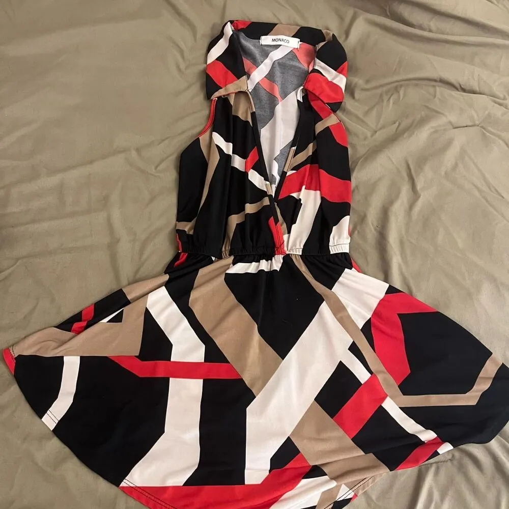 Monaco Women's Black and Red Playsuit - Image 2