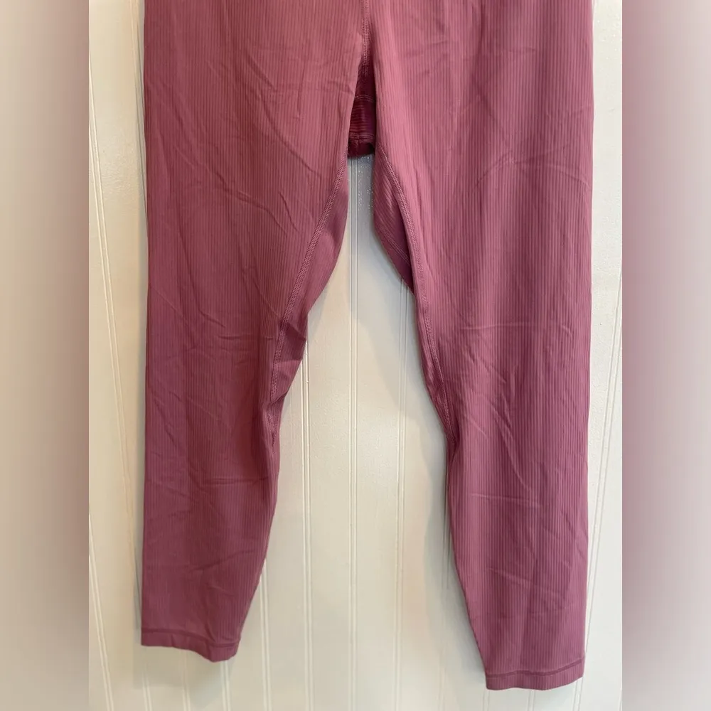 LULULEMON Align Ribbed High-Rise Pant Legging Tight 25" in Velvet Dust Size 10 - Image 10