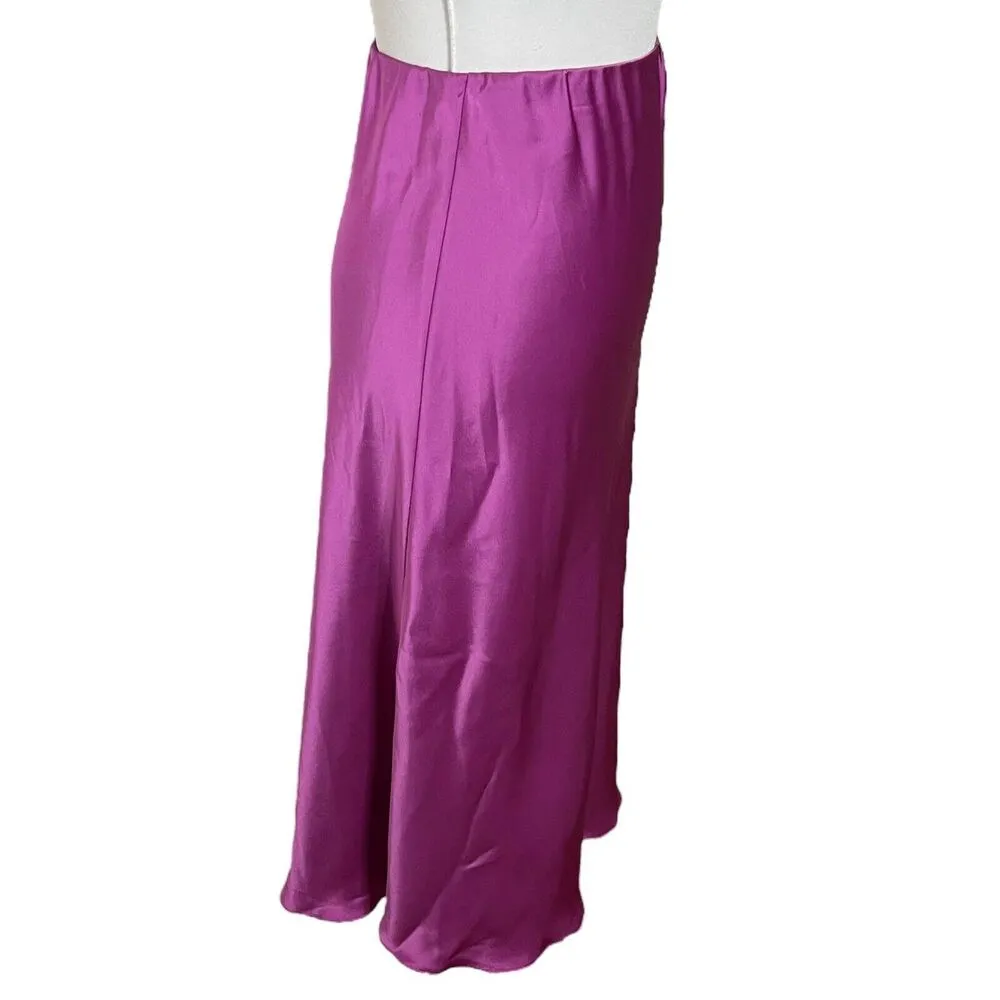 Nanushka Zarina Slip Skirt Women’s Size M Pink Satin A - Image 2