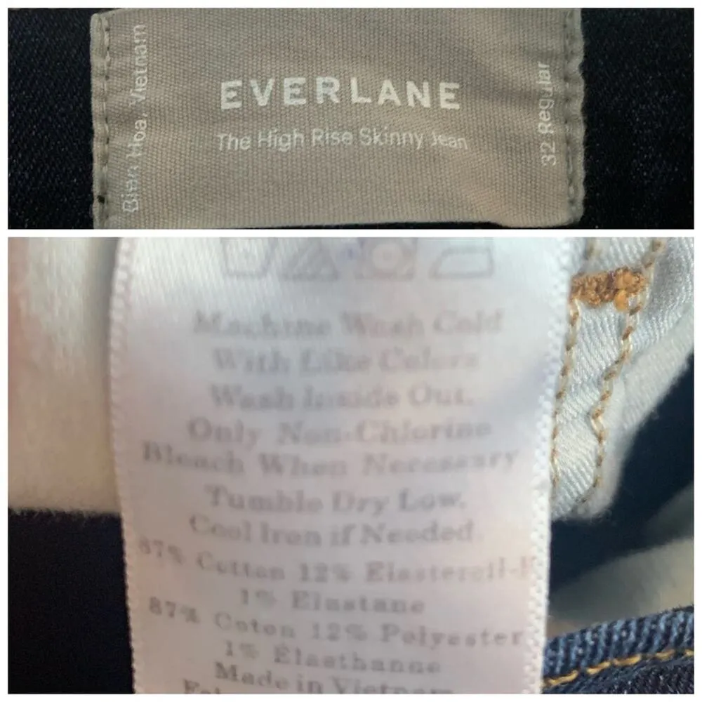 Everlane Jeans The High Rise Skinny Ankle Dark Wash Women's Size 32 - Image 9