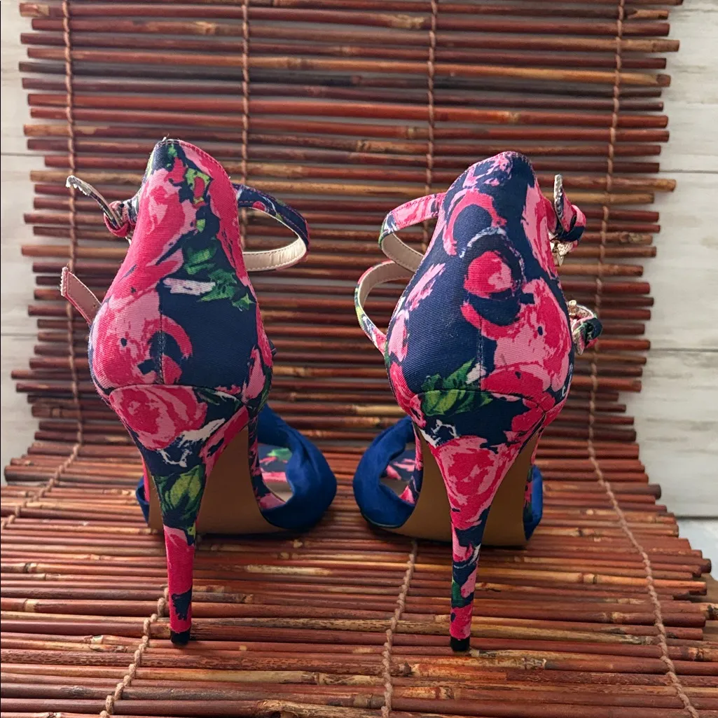 Betsey Johnson Emerie Vibrant Blue and Pink Heels Size 8.5 - Image 6