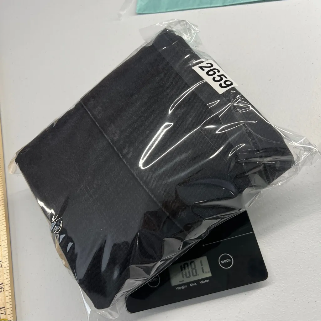 J. Crew Denim Maxi Skirt In Washed Black Front Slit High Rise NWT Size 26 - Image 14