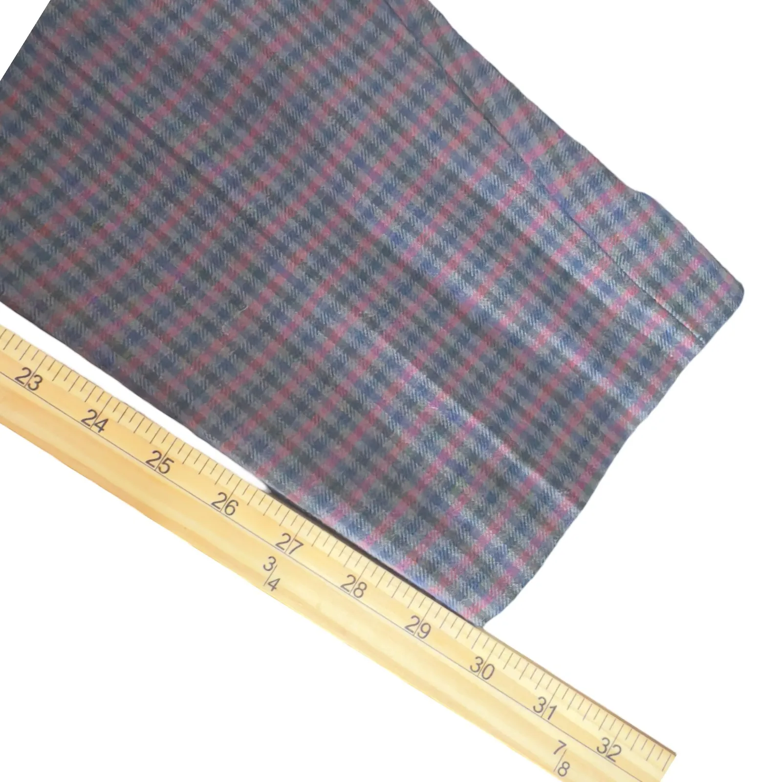 Vintage 80s 90s Mom Pleated‎ High Waisted Plaid Pants Jr Women Size 9 Retro Red - Image 10