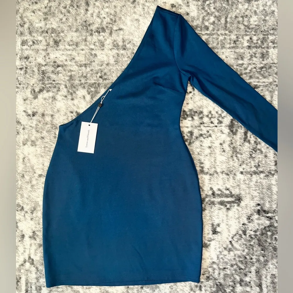 Lovers and Friends Valentina Mini Dress in Dark Teal - Image 4