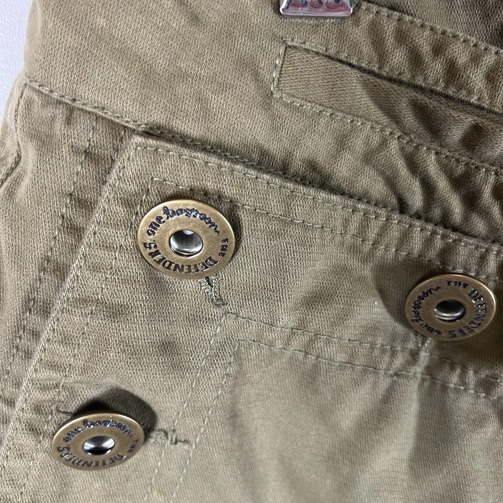 One Teaspoon Low‎ Waist Long Rise Extreme Curved Raw Hem Denim Shorts Sz Large - Image 4