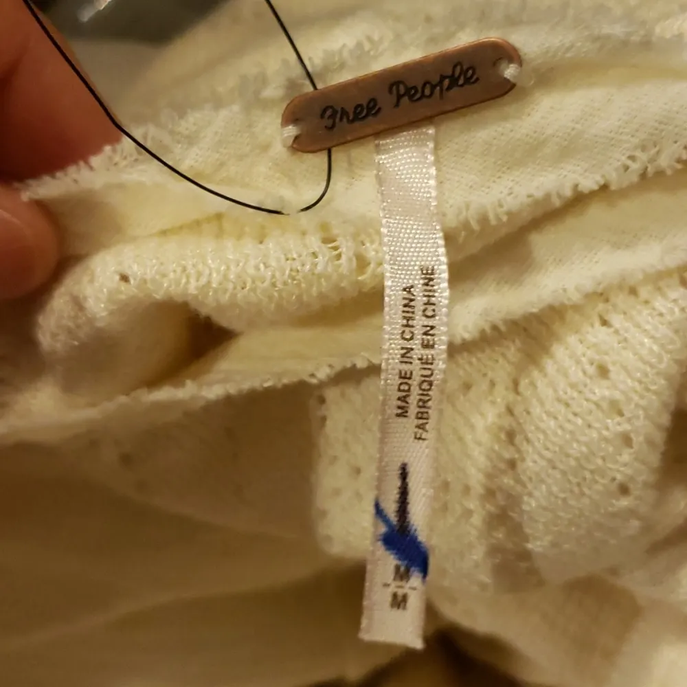 Free PeopleWomen's White Cream Tea Sweater - Image 8