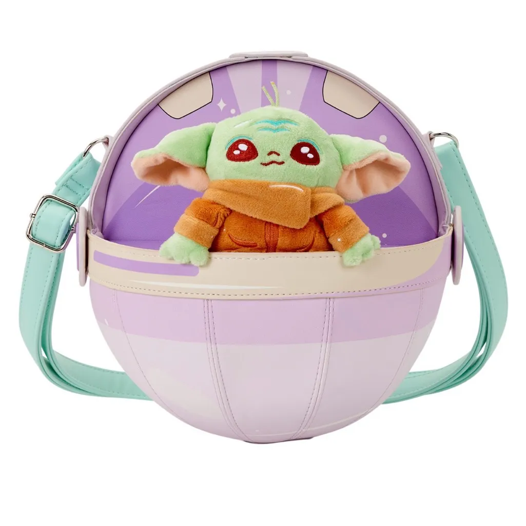 Loungefly The Mandalorian Grogu Star Wars Pod Plush Crossbody Bag Plush - Image 1