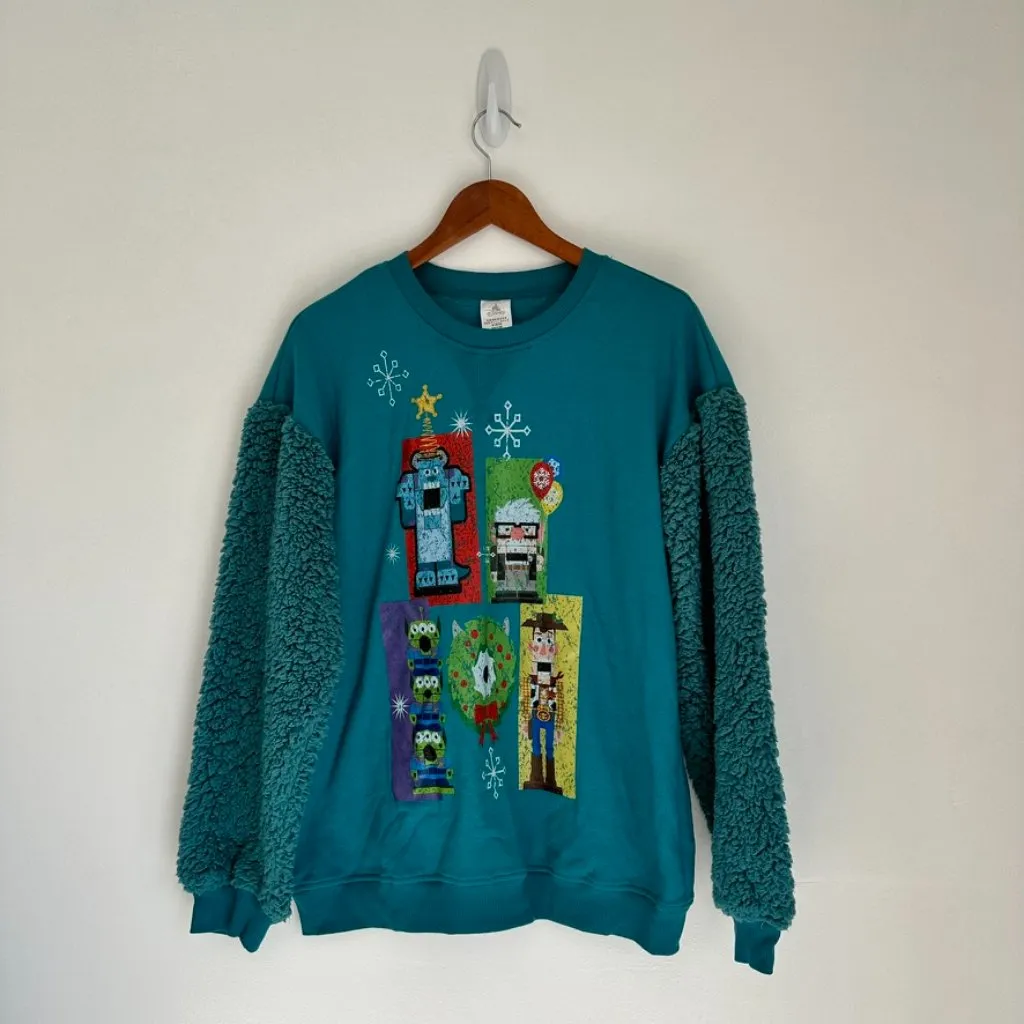 Disney Pixar Characters Toy Story Monsters Inc Up Nutcracker Sweatshirt Size M - Image 5