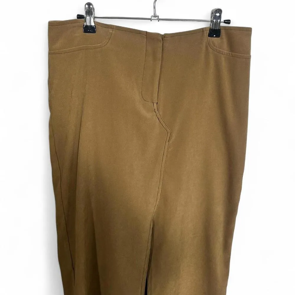 Tan XOXO suede looking maxi skirt - Image 4