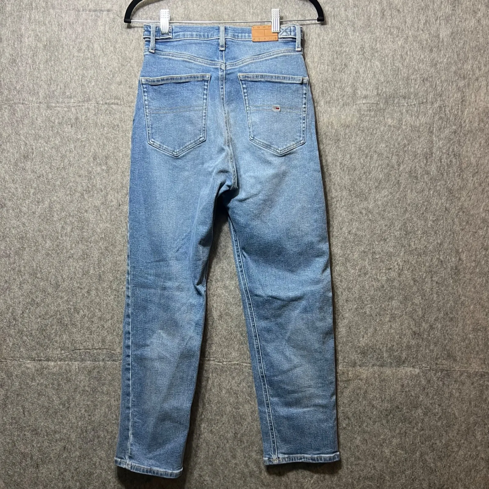 Tommy Hilfiger Jeans Straight Julie Ultra High Rise Light Wash Denim‎ Women's 29 - Image 6