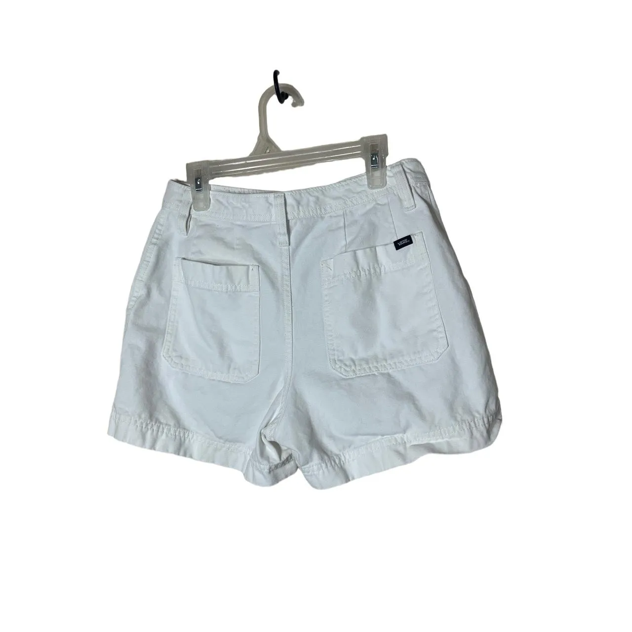 VANS Shorts Womens Size 26 White Casual Denim‎ Button Closure Skater Streetwear - Image 4