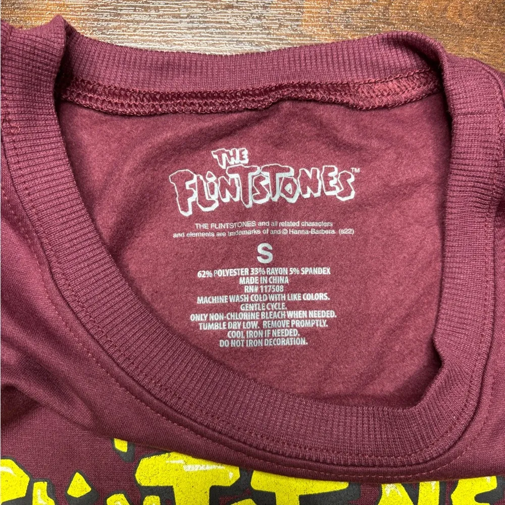 The Flintstones Maroon Graphic Sweater Size S Red - Image 3