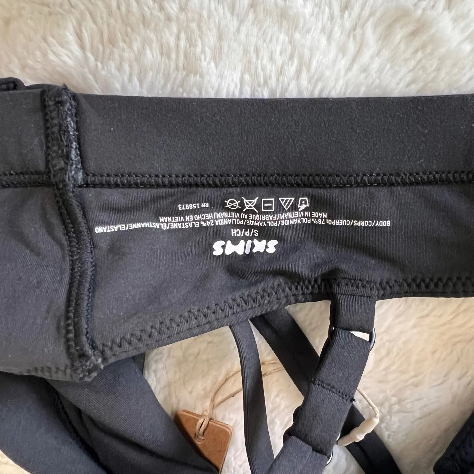 SKIMS Women's Fits Everybody Scoop Necklette Bralette Onyx Black Size Small NWT - Image 6