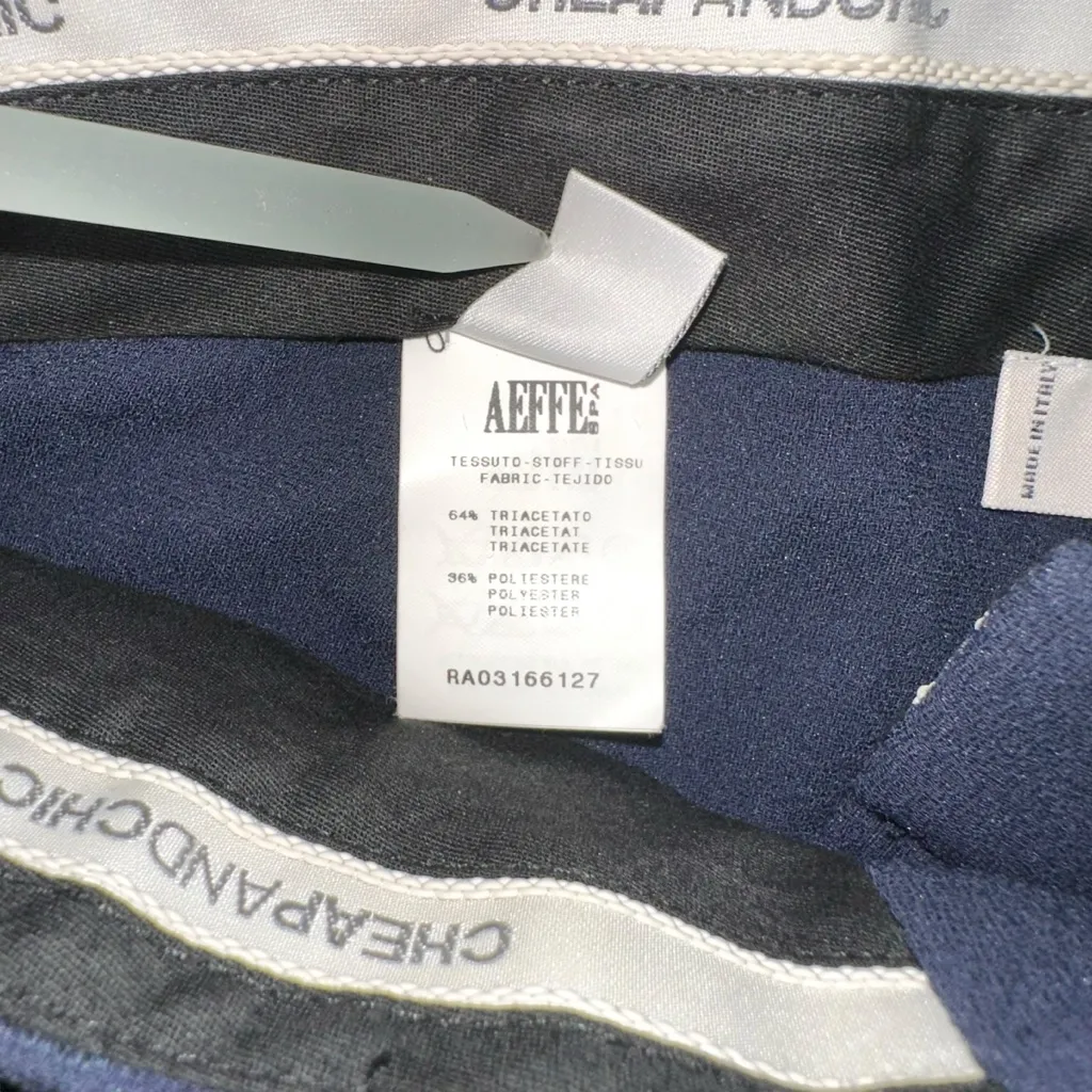 Moschino Cheap and Chic Straight Leg Navy Trousers Pants US 6 - Image 4