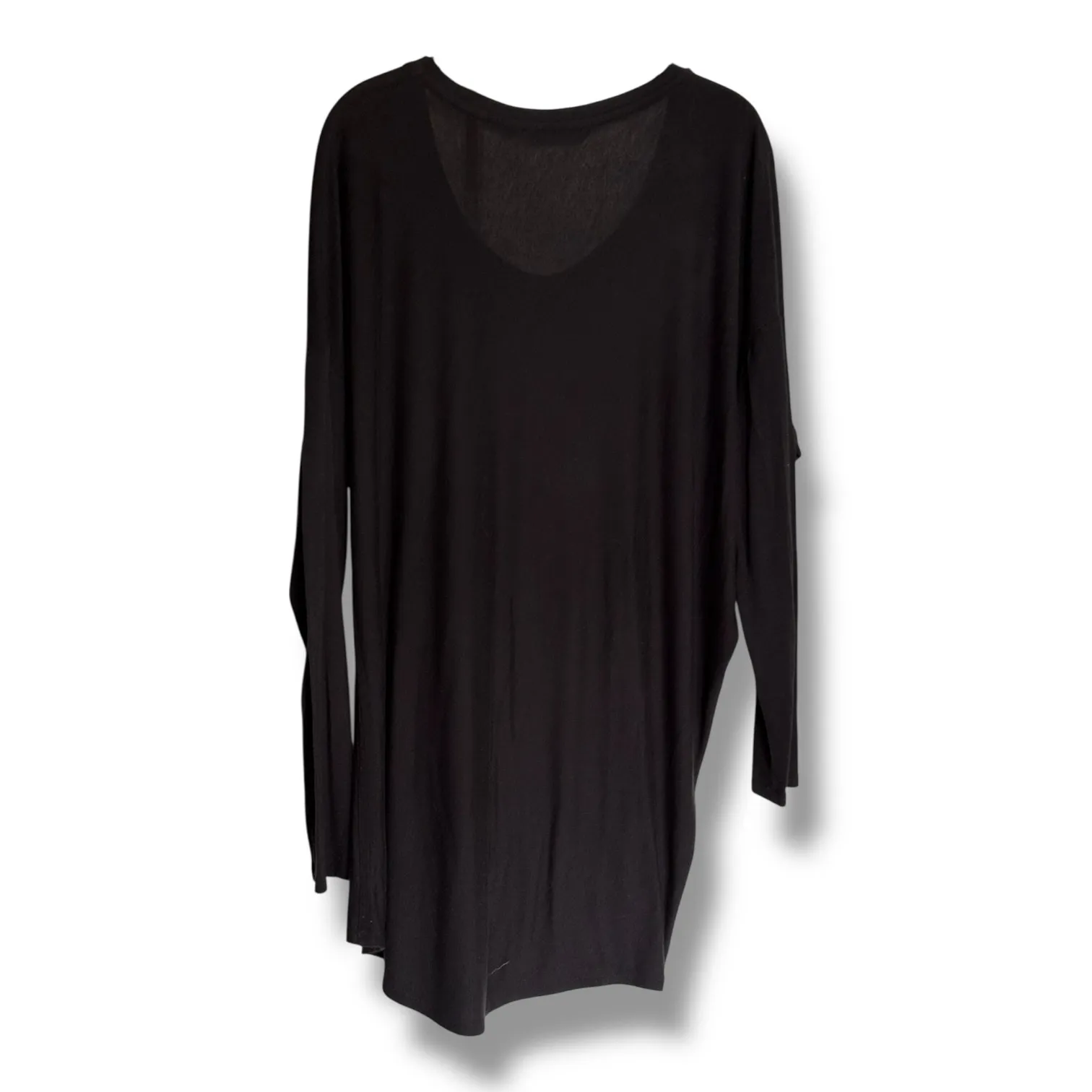 Athleta  Threadlight Asym Relaxed Long Sleeve Top Black‎ Large Petite - Image 4