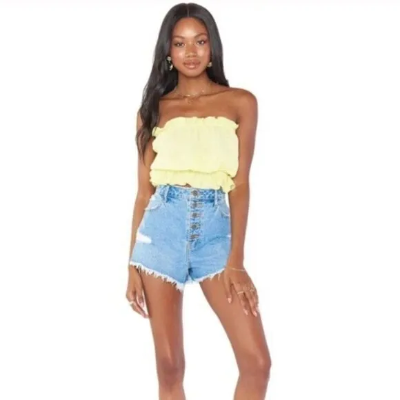 Show Me Your Mumu Lemon Yellow Keen‎ Crop Womens Size Small - Image 7