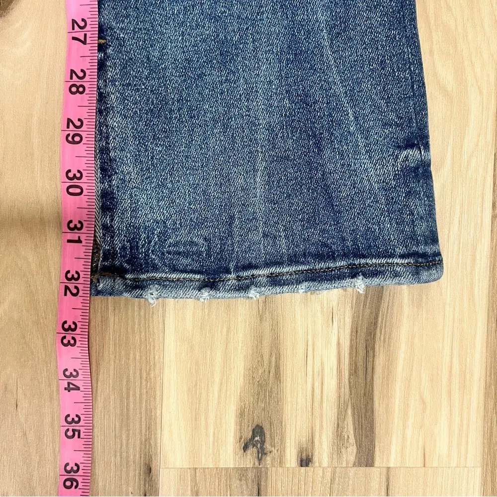 Express Skyscraper Mid Rise Distressed Split Leg Jeans - Image 12