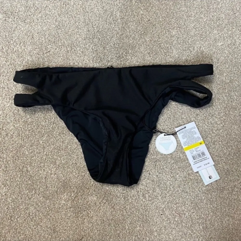 Bikini Lab Black Cut Out Hipster Bikini Bottom Size M - Image 3