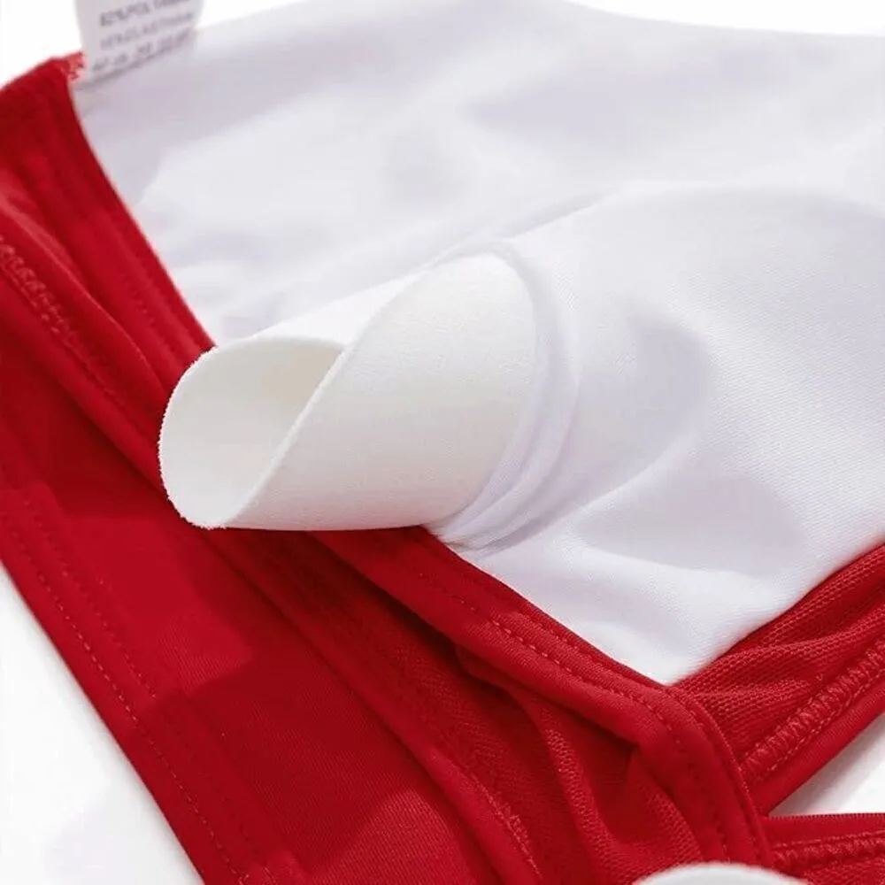 Suuksess Cherry Red High Waist Halter Neck Mesh Bikini Swimsuit XL NWT - Image 11