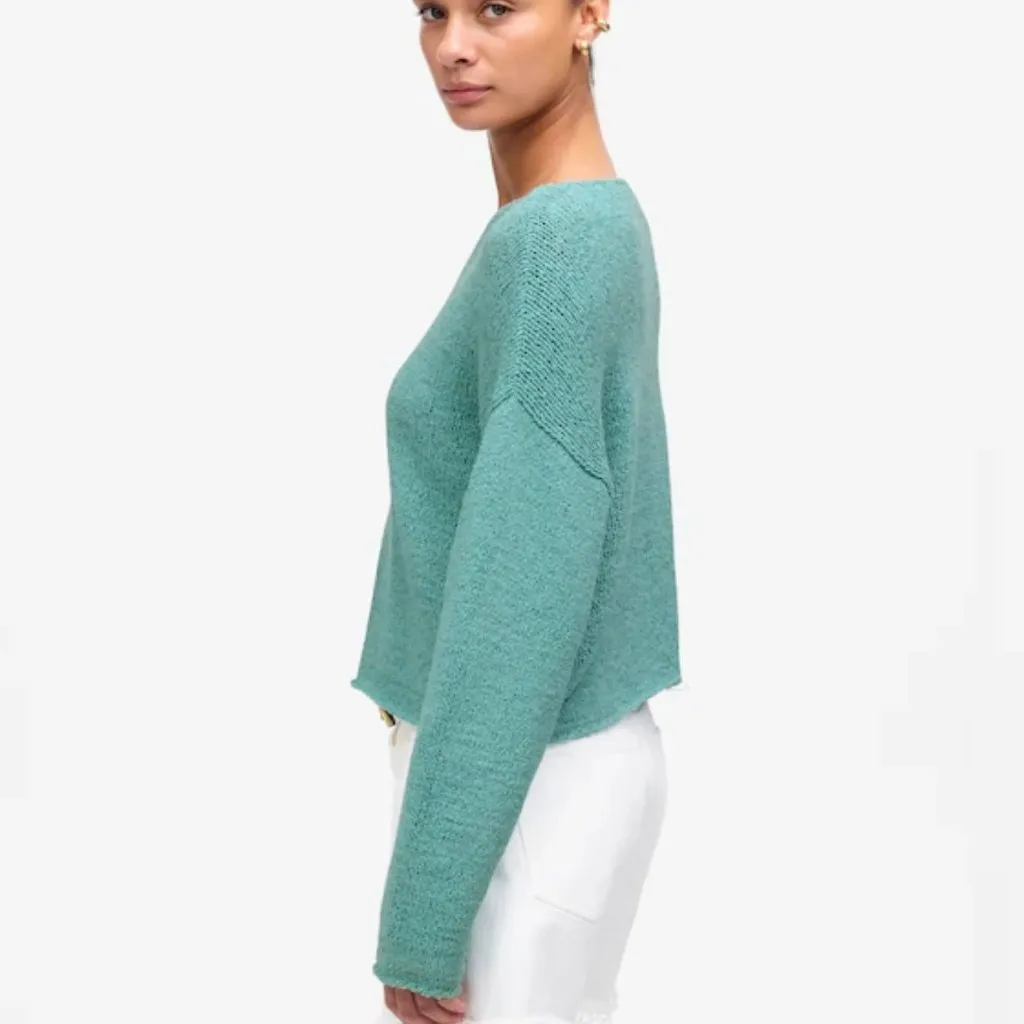 NWT Madewell Boatneck Pullover Knit Sweater in Wave Crest - Size: Large - Image 11