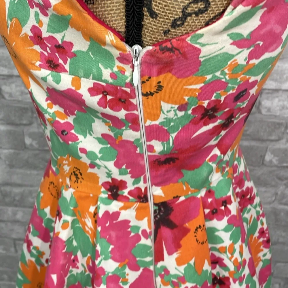 Zara Floral Sleeveless Dress - Image 2