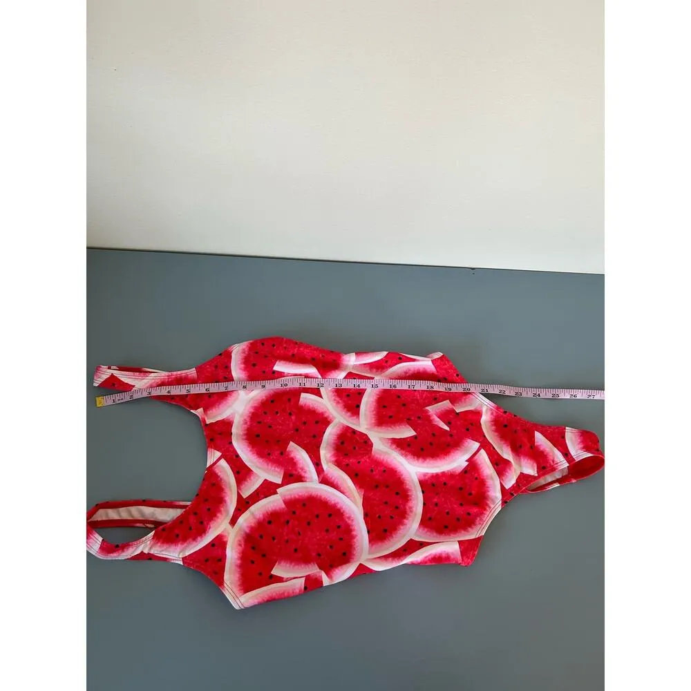 Primark womens one piece bathing suit red print size 6 - Image 4