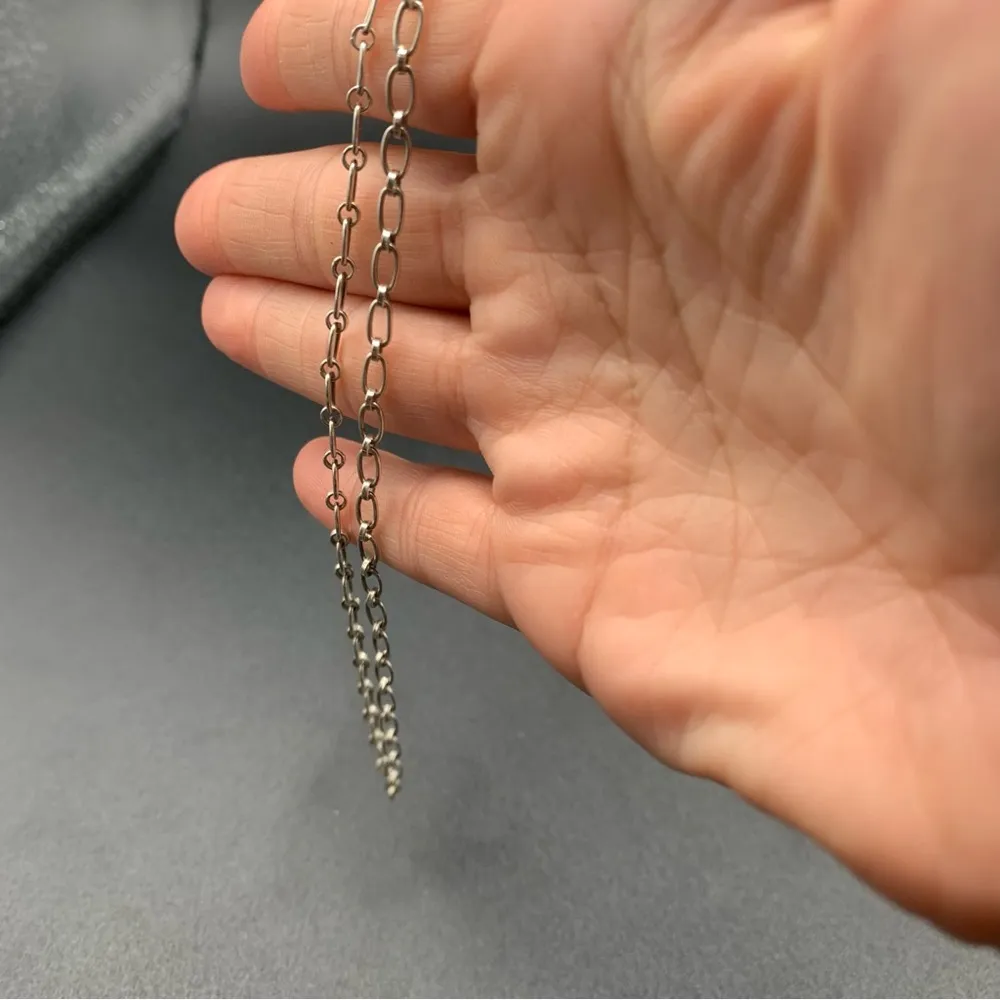 Alternating Oval And Circle Link Chain Necklace Sterling Silver 925 28.5” - Image 5