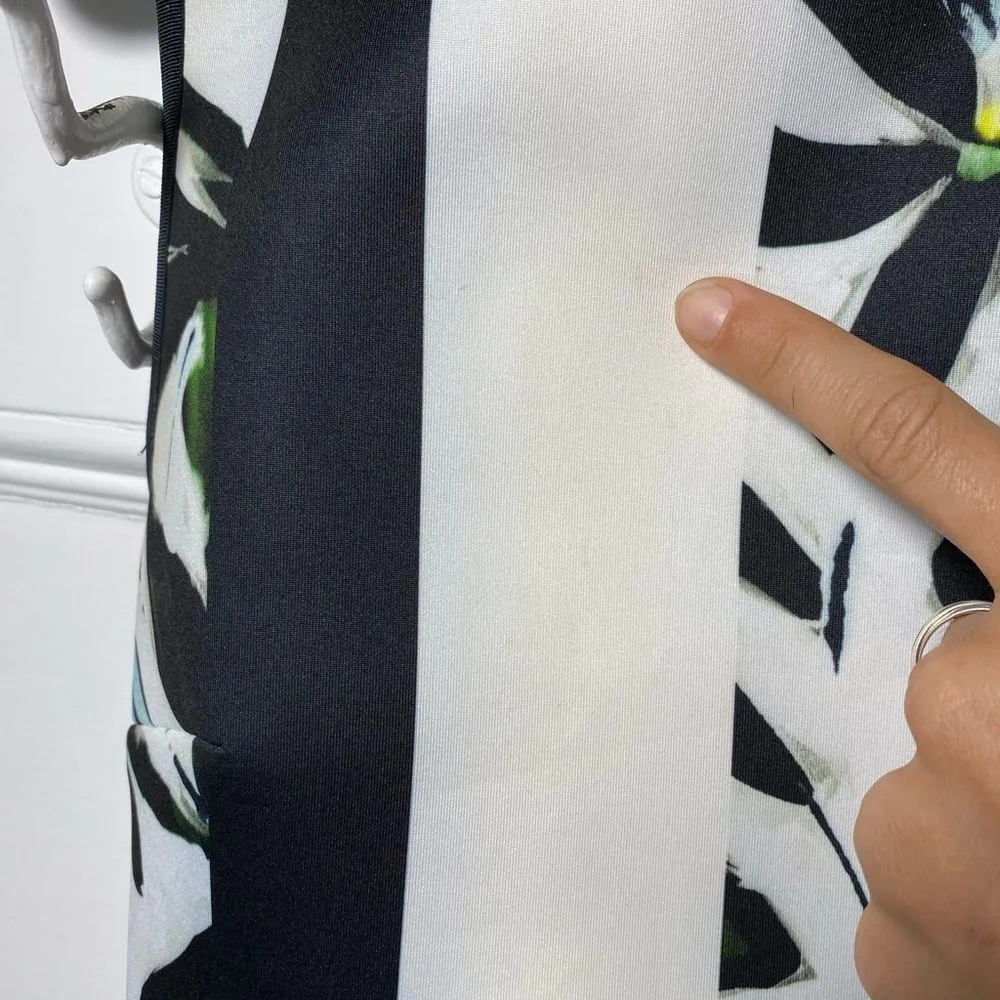 Clover Canyon | Floral Striped Sleeveless Neoprene Crop Top - Image 13