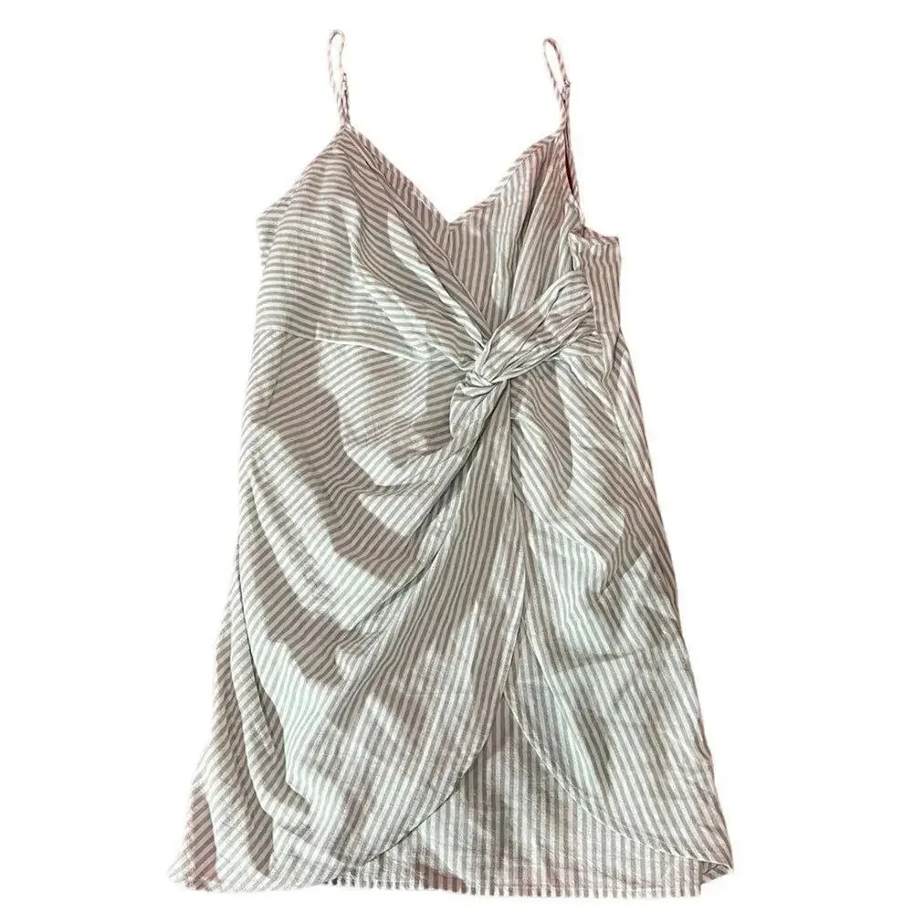 Alatr'd State Green and White Striped Dress Size Large - Image 2