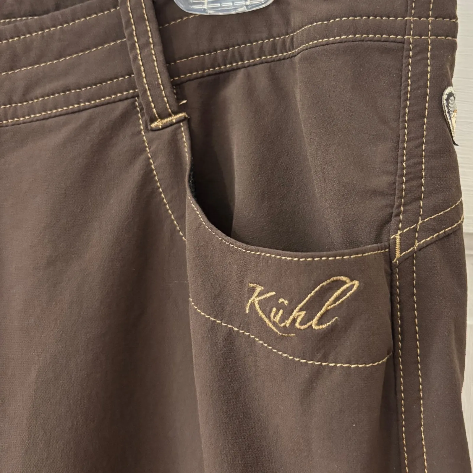 Kuhl Women Brown Outdoor Performance Stretch Adventure Capris Pants Shorts Sz 14 - Image 5