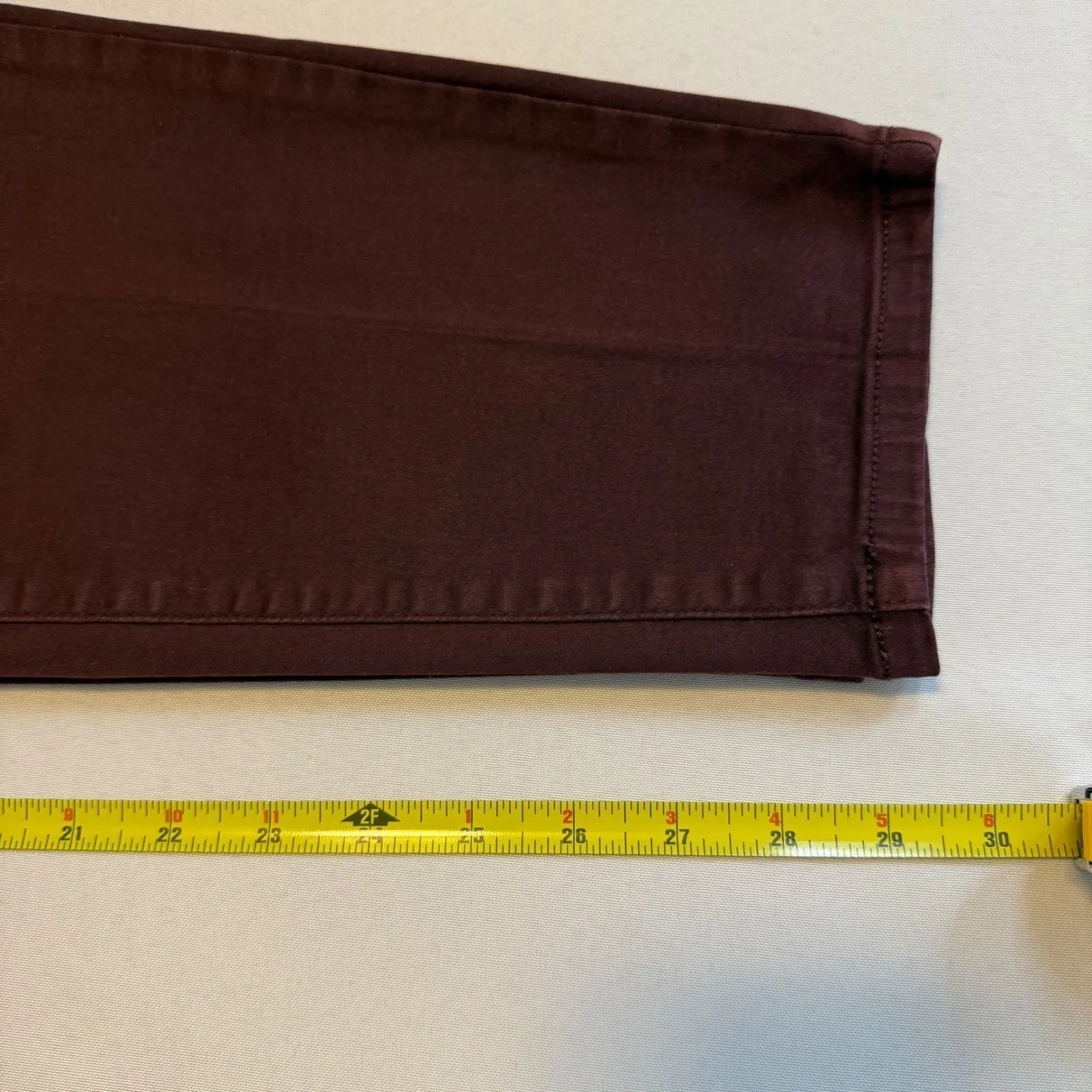 Maurices High Rise Skinny Leg Jeans Women Sz 24W Dark Burgundy Comfort Stretch # - Image 8