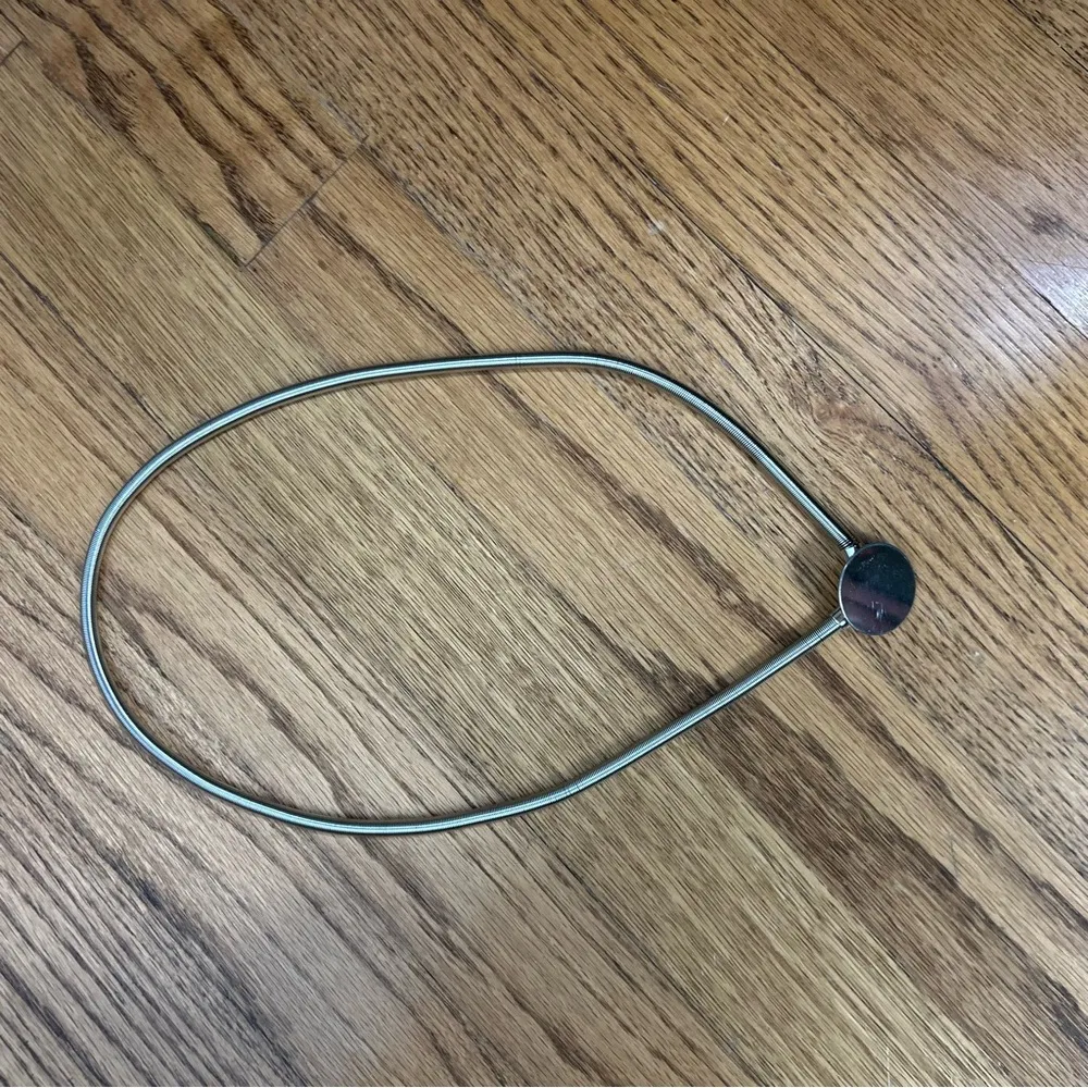 Vintage Thin Slinky Silver Disk Retro Disco Belt Size S/M - Image 12