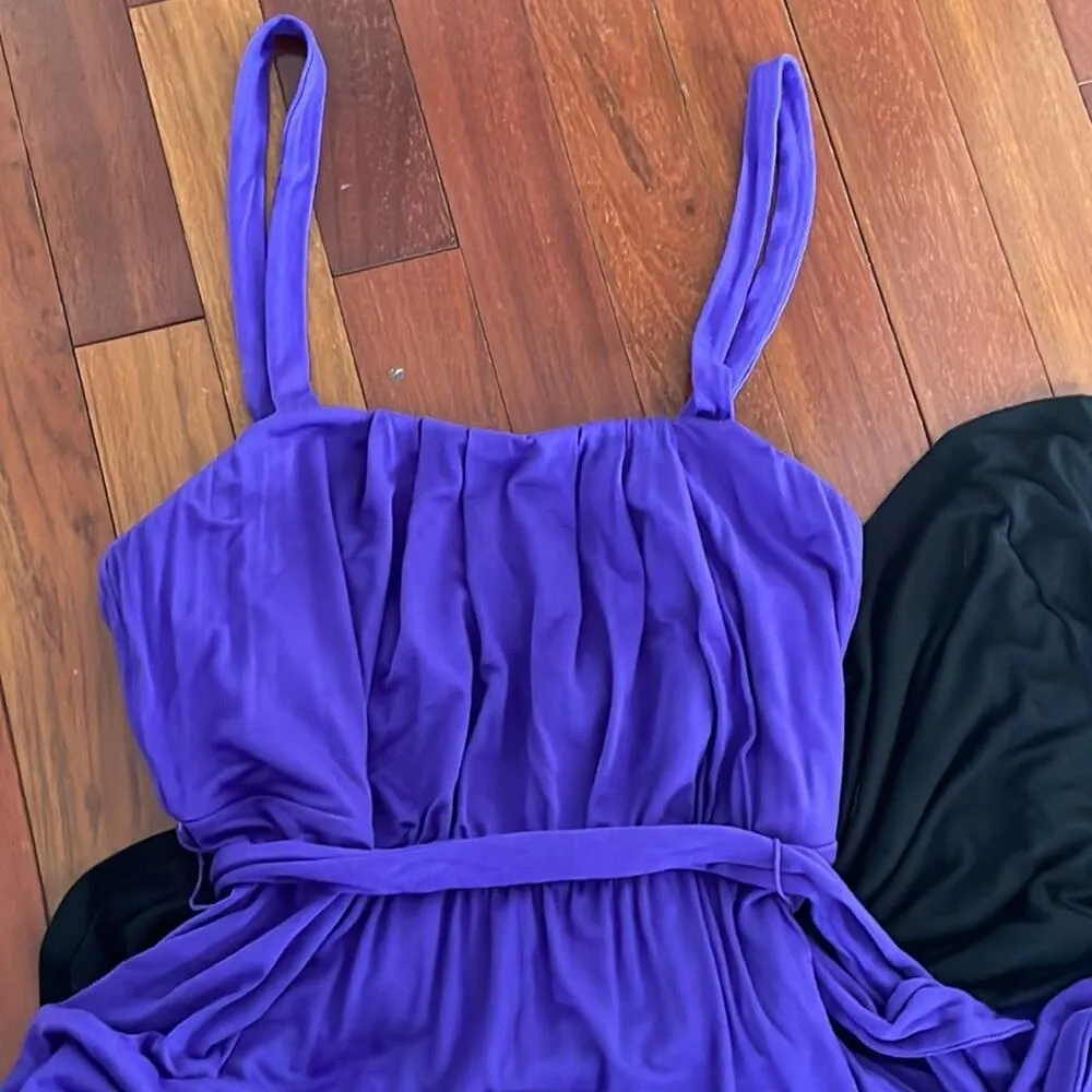 NEW Motherhood Maternity Purple Black Sundress Dress Tank Summer Vacation Size undefined - Image 2