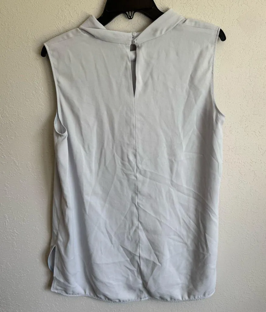 MM.Lafleur Light Blue Gray High Neck Tank Blouse Womens M Business Careerwear - Image 5