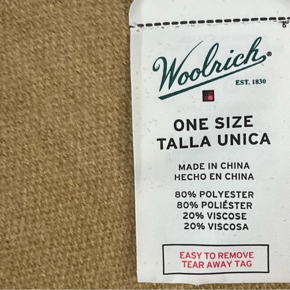 WOOLRICH Multicolored Plaid Fringe Hem Trim Blanket Poncho One Size - Image 3