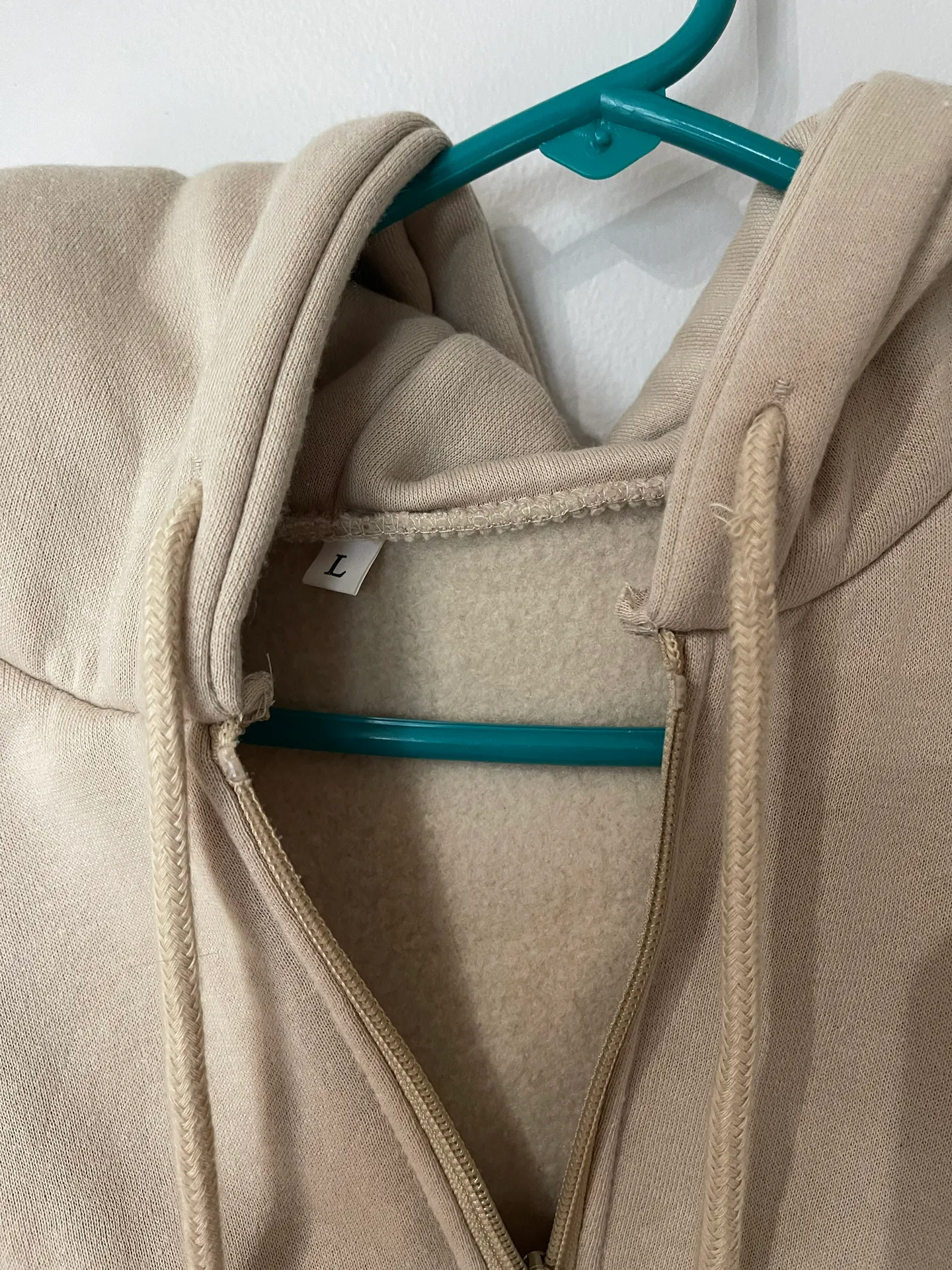 Tan Zip Up Hoodie - Image 2