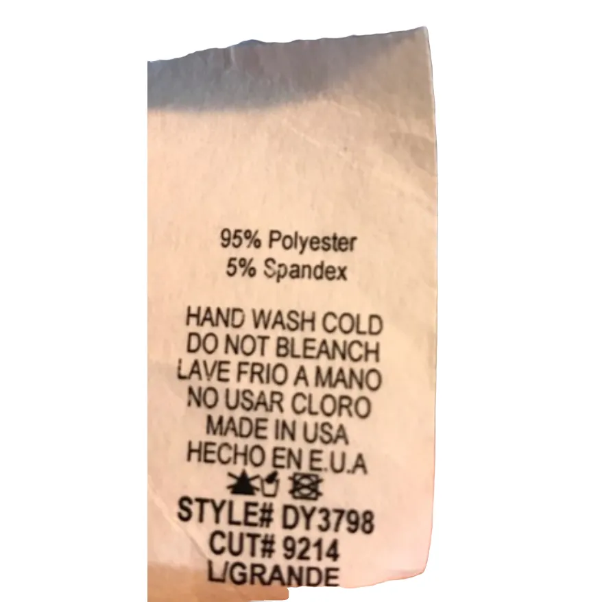 Ces‎ Femme Womens Ruffle Dress Size Large Baby Blue SS Pullover Stretch - Image 2