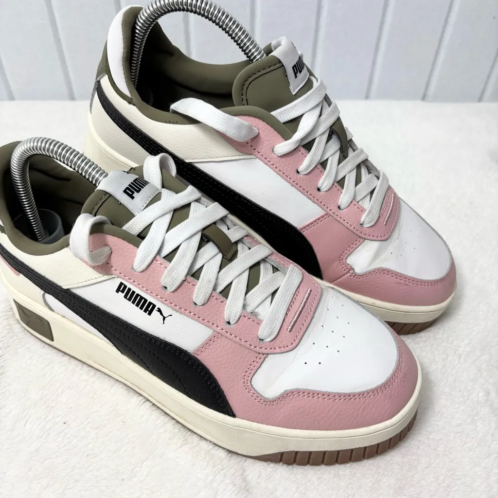 Puma Puma Carina Street Platform Sneaker Pink and White Casual Sneakers size 8 - Image 2