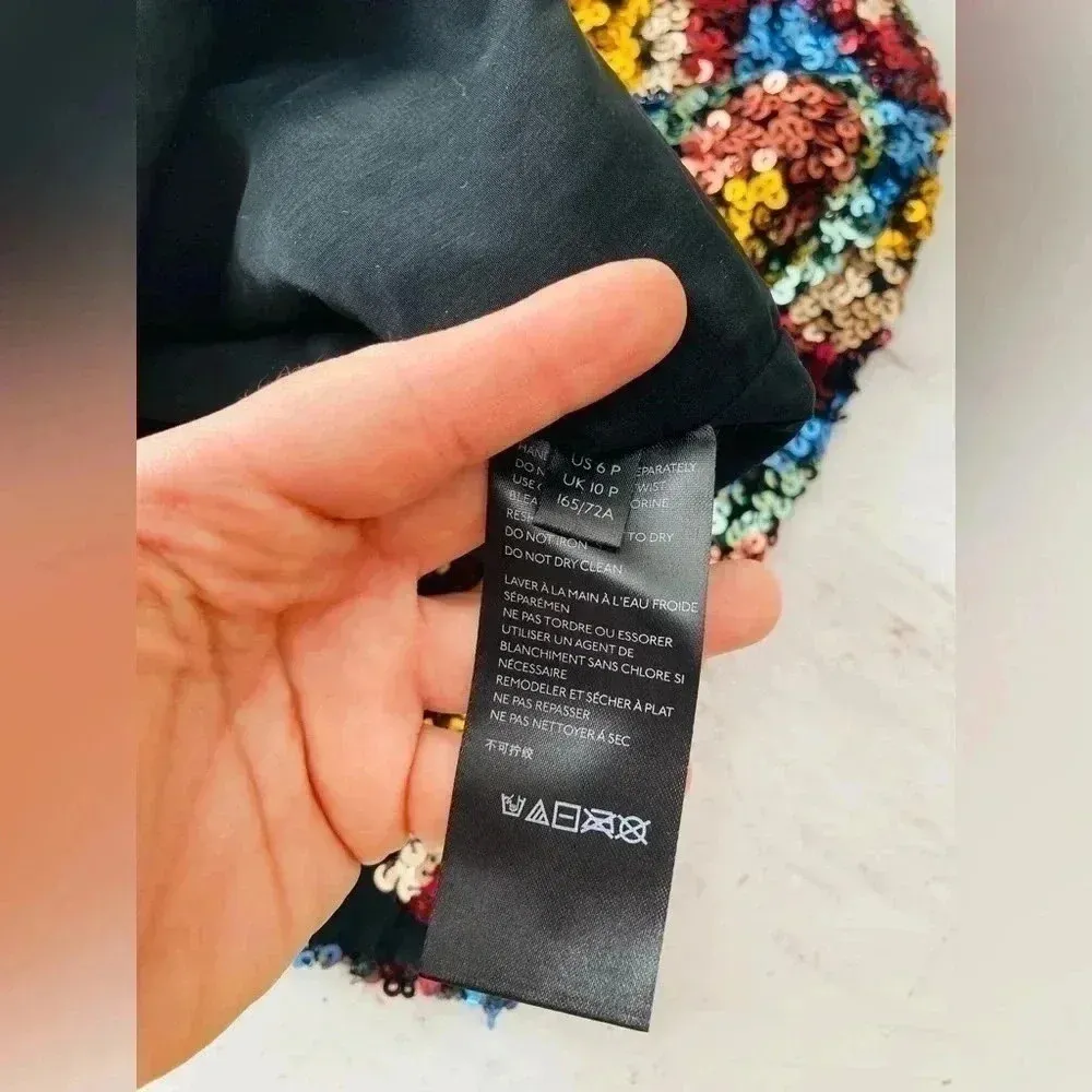 Anthropologie Maeve Zig-Zag Sequined Mini Skirt Size 6P NWT - Image 10