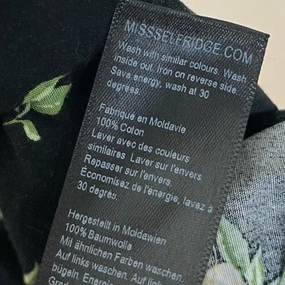 Miss Selfridge Petite 0 Poplin Mini Dress Lemons Puff Sleeve Ruffle Boho Cottage - Image 7