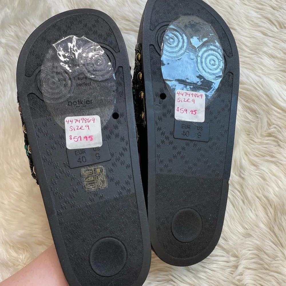 Botkier Freda Floral Embellished Slides 9 - Image 5