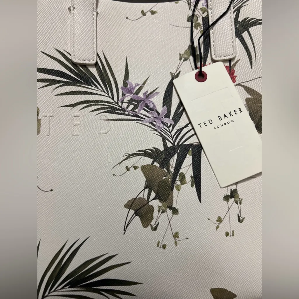 Ted Baker White Floral Tote Bag - Image 3