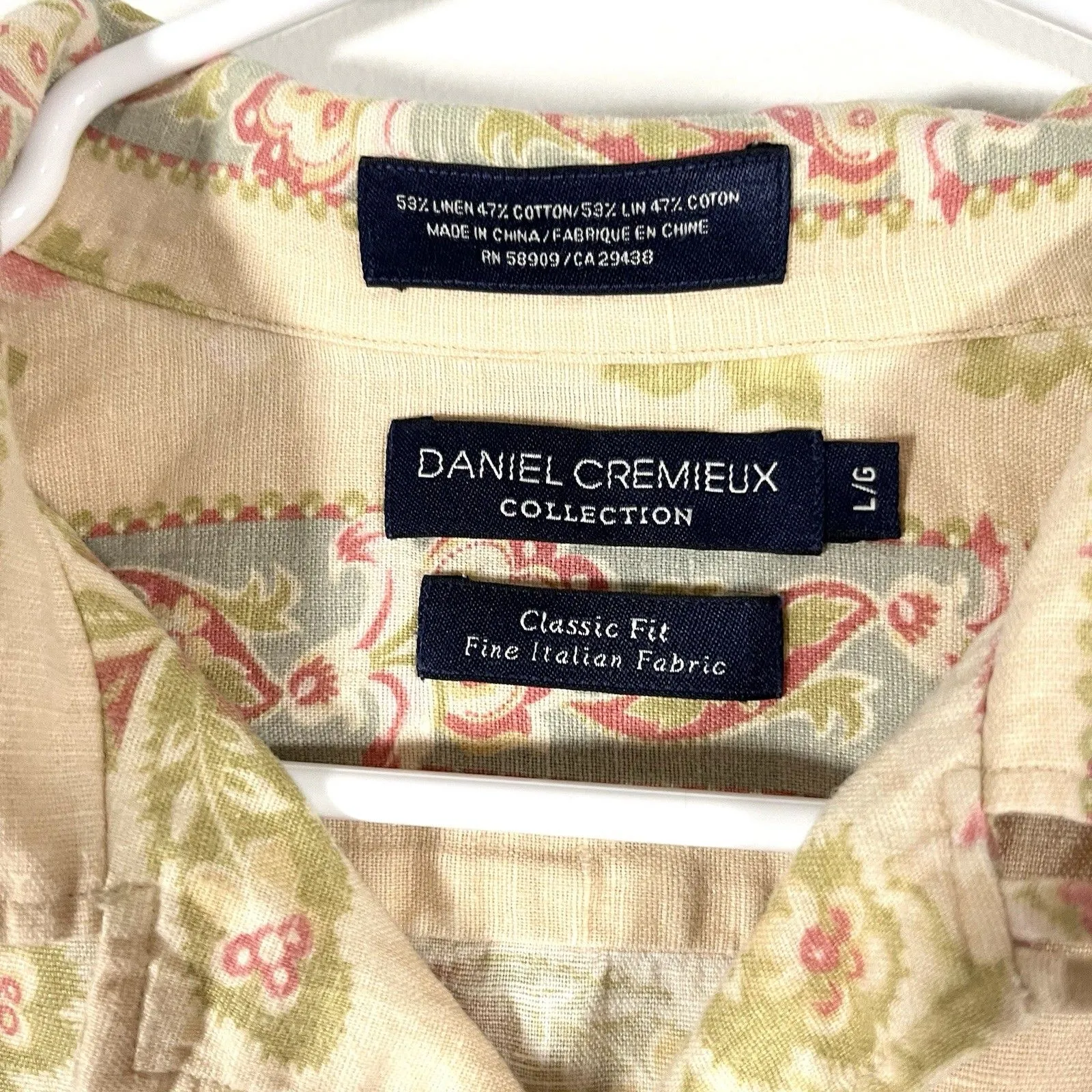 Daniel Cremieux SIGNATURE Tropical Floral Print Short Sleeve Shirt L - Image 3