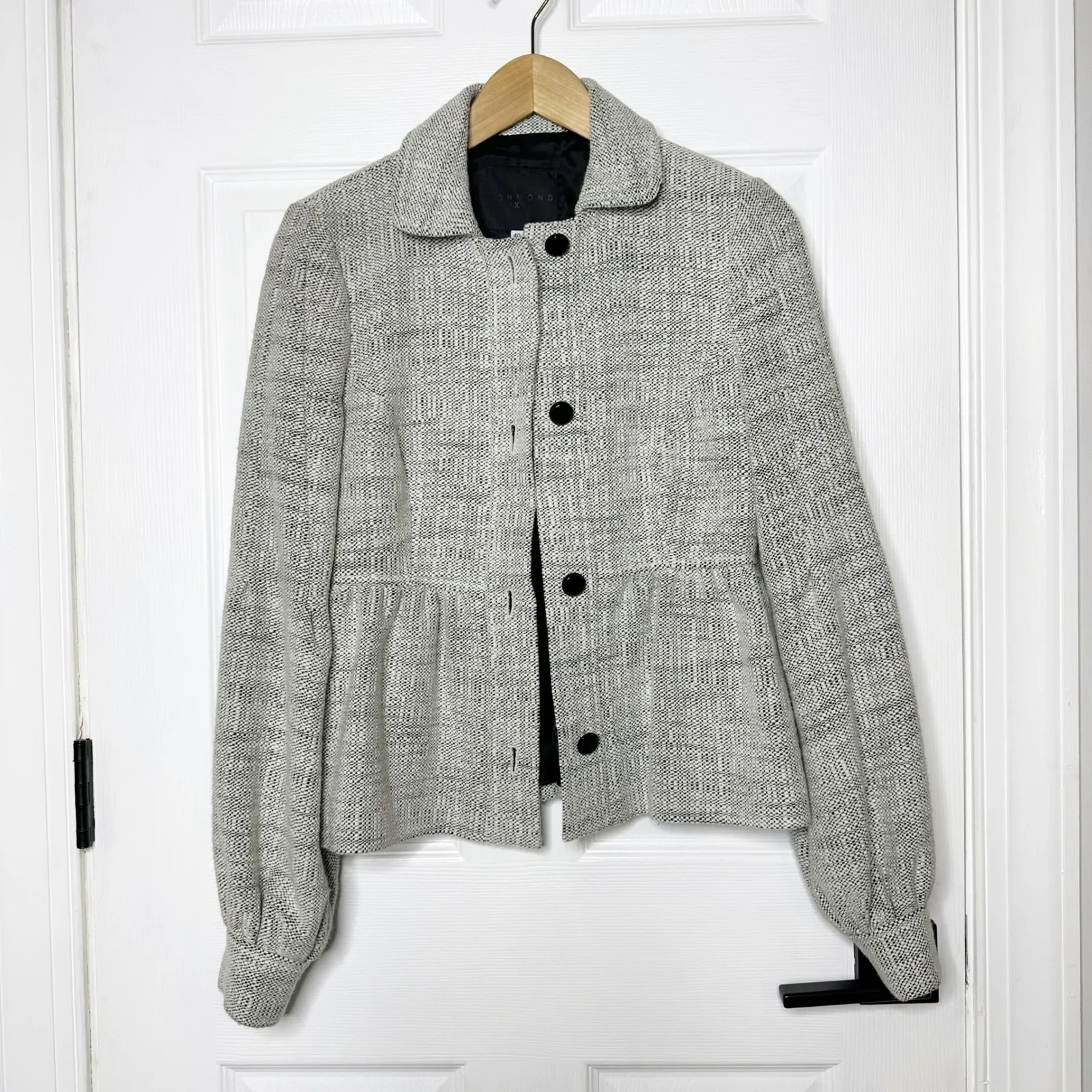 Richmond X Gray Tweed Blazer‎ IT 40 US 4 Small Business Casual Office Career - Image 3