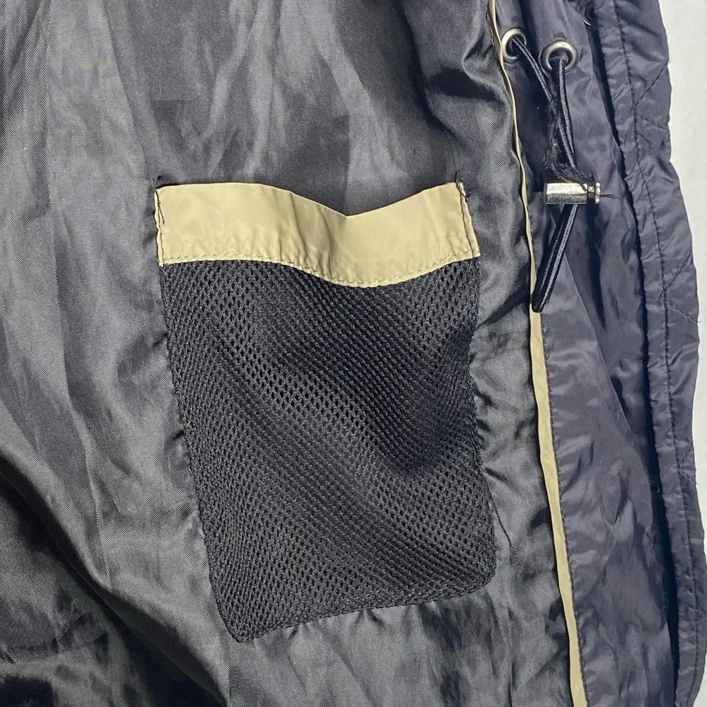 Hawk & Co Black Hooded Rain Coat Jacket Medium Style L3H06055H - Image 7